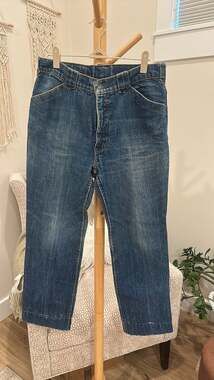 Vintage Ralph Lauren Western Wear Blue Denim Jeans Flap Pocket